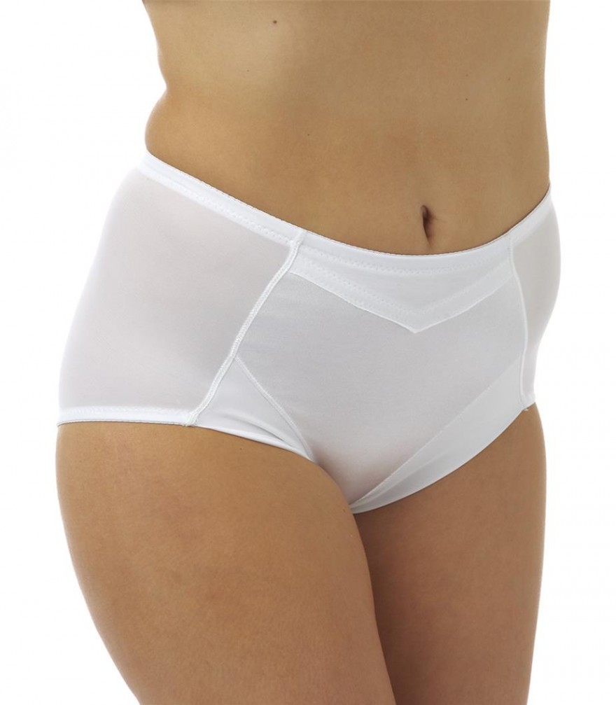 Ladies satin panel extra firm control brief MAK13