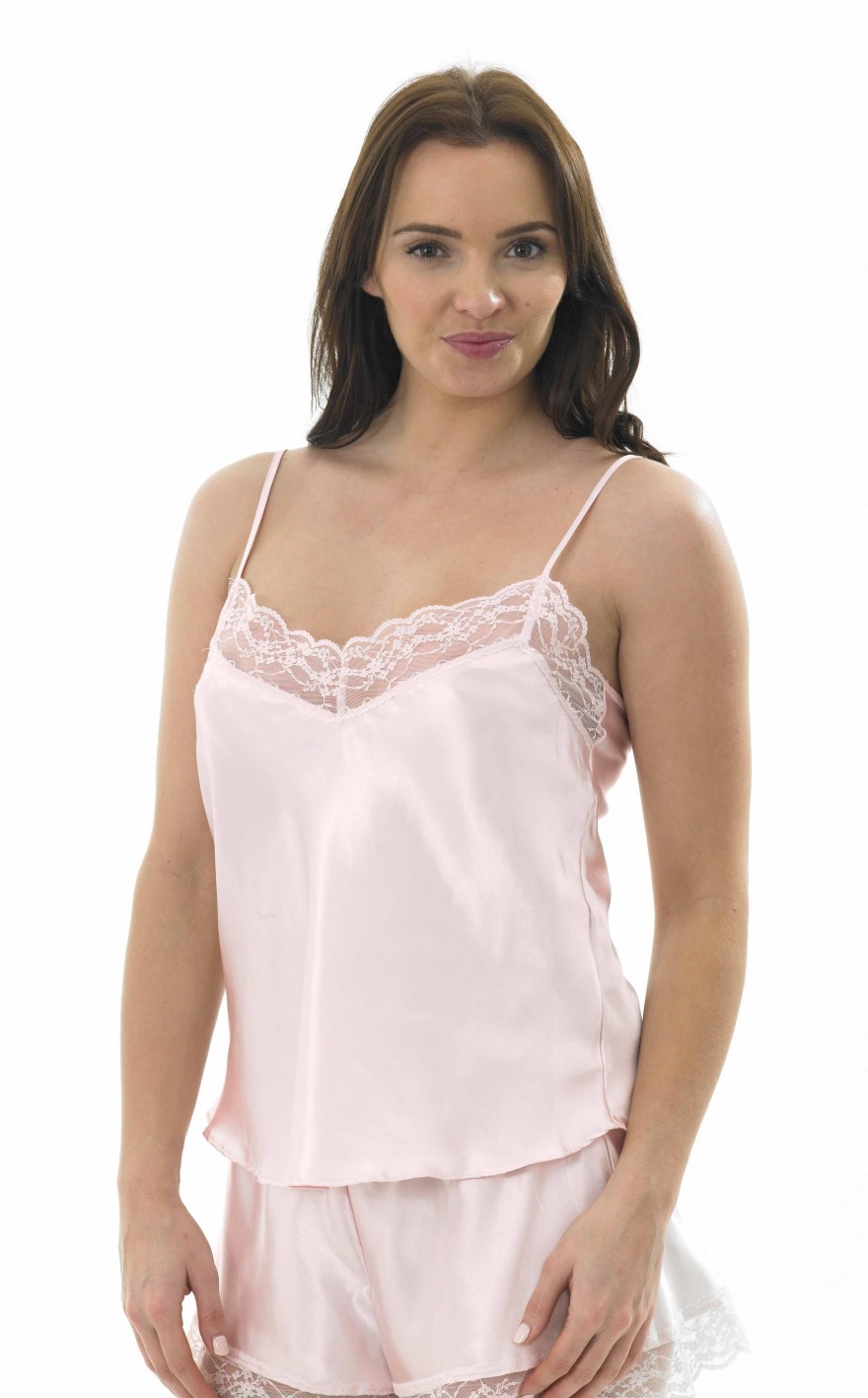 Ladies Satin Lace Cami Top Ma04133