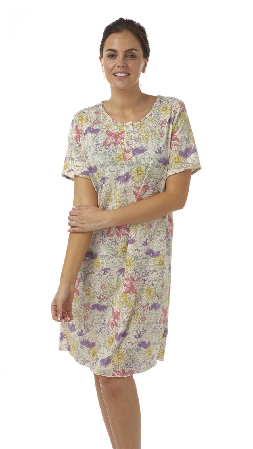 Ladies knitted plus size short nightdress In08572