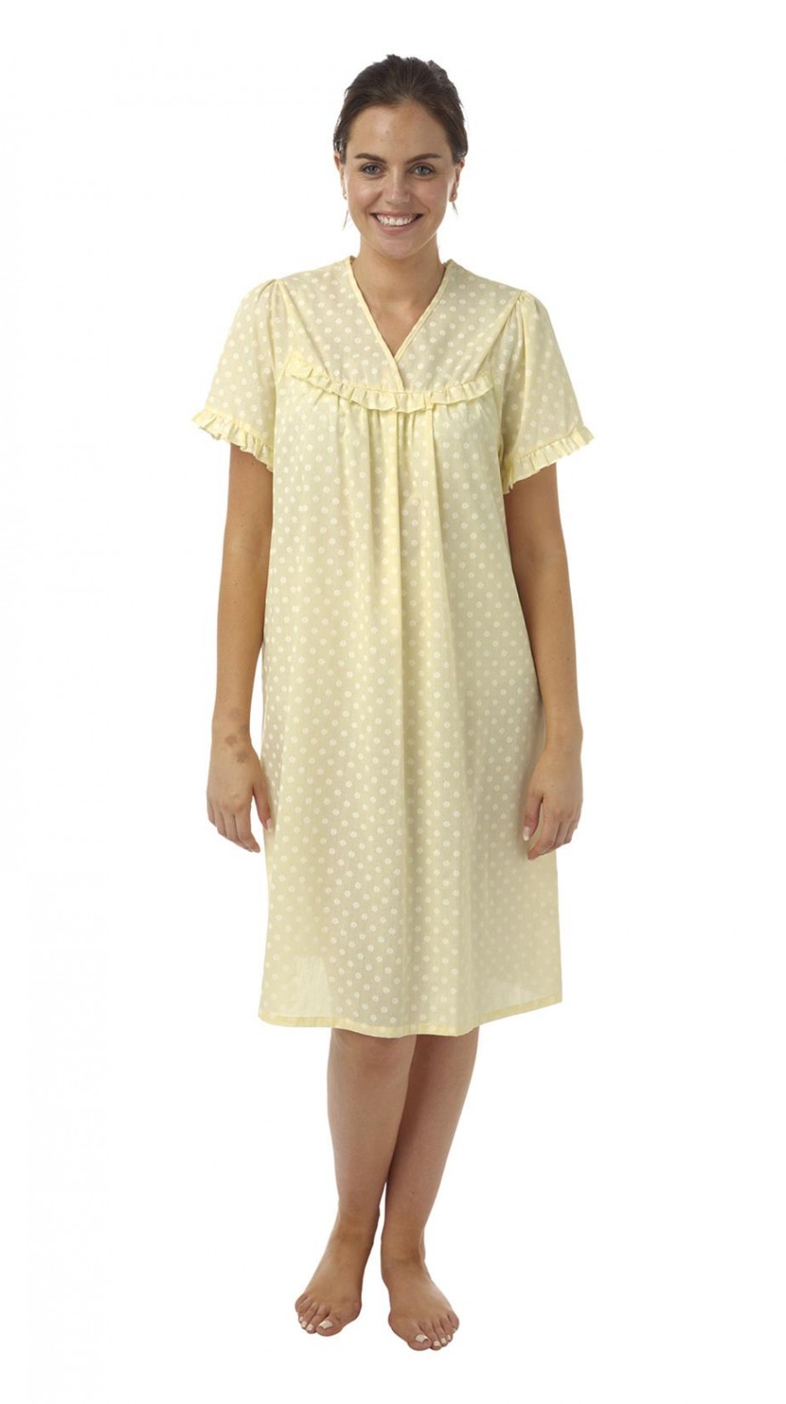 V neck polycotton nightdress STMN20