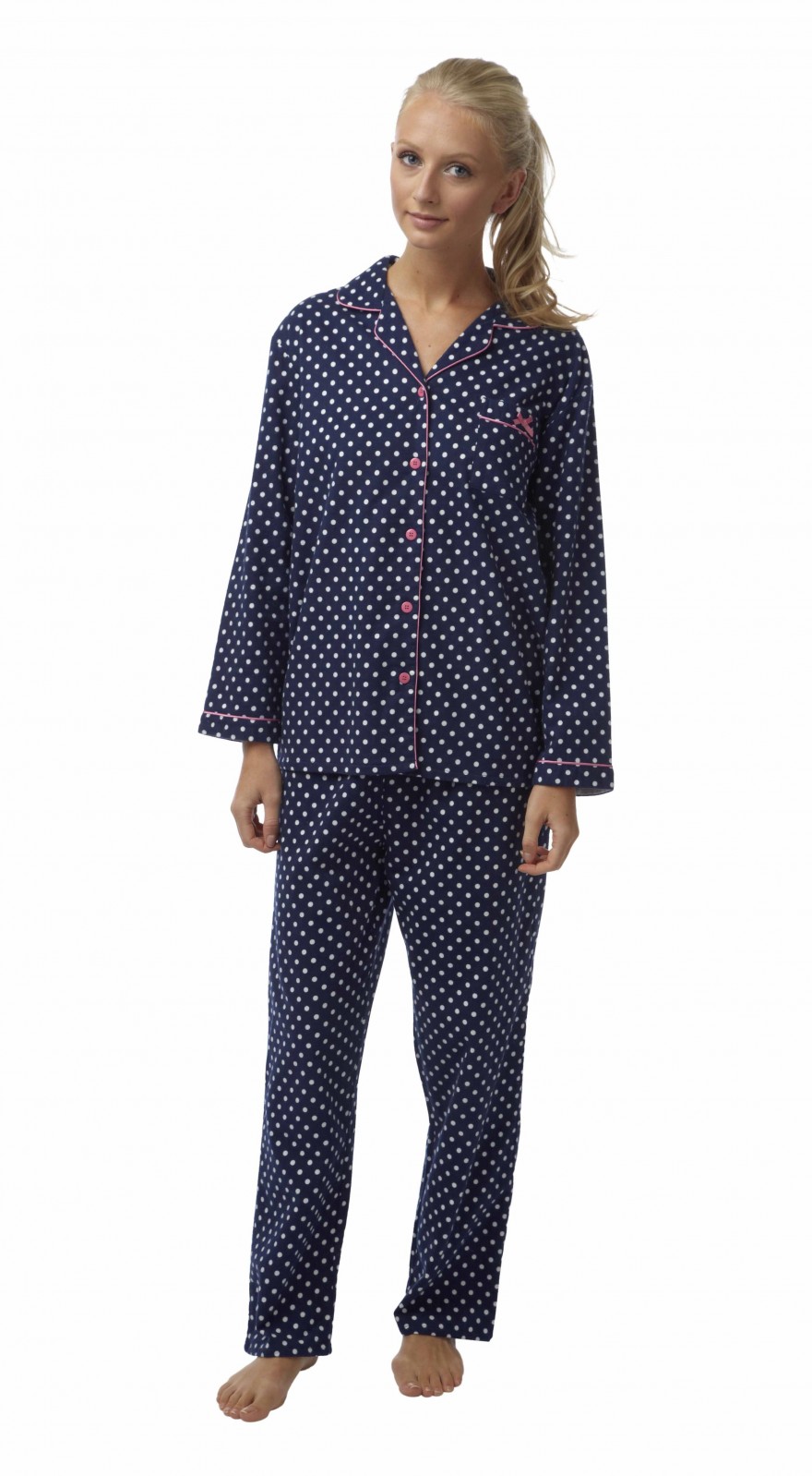Ladies Spot wincey Pyjama In05301
