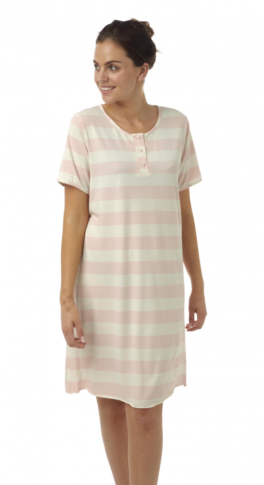 Ladies knitted plus size short nightdress In08578