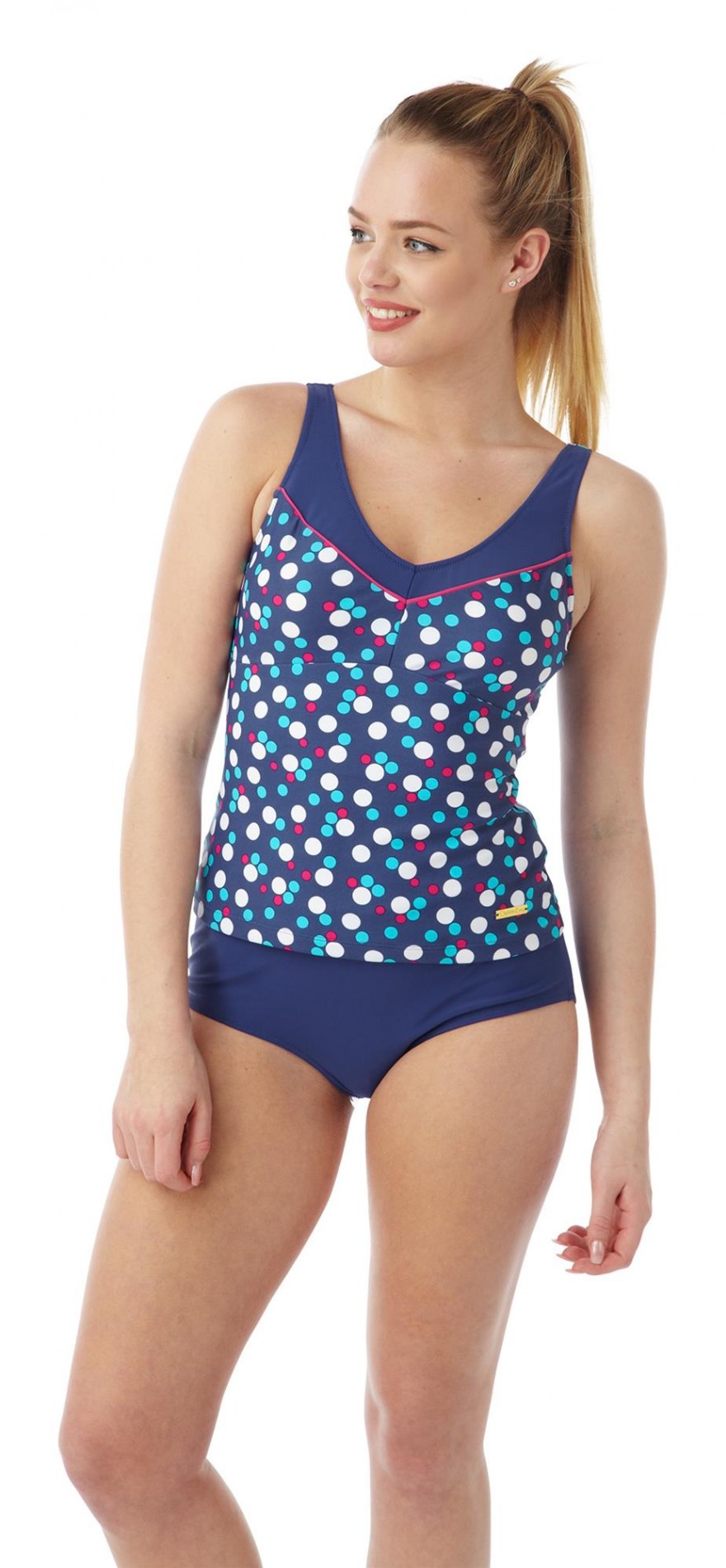 Ladies Spot Tankini Set Oy07777