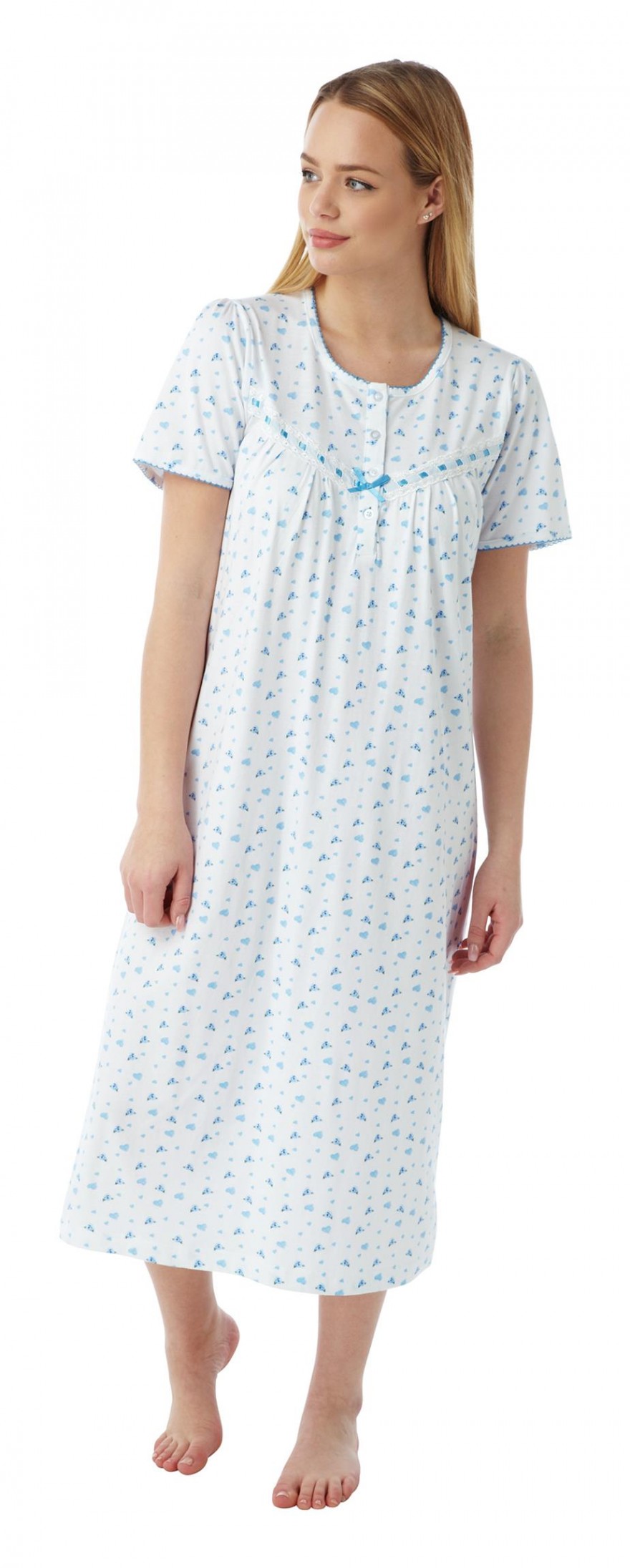 Ladies 100% cotton sweetheart nightdress Ma07665