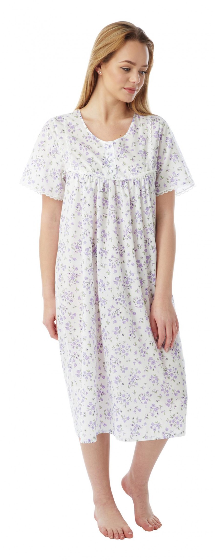 Floral Round Neck Nightdress ( MN11) Ma26503