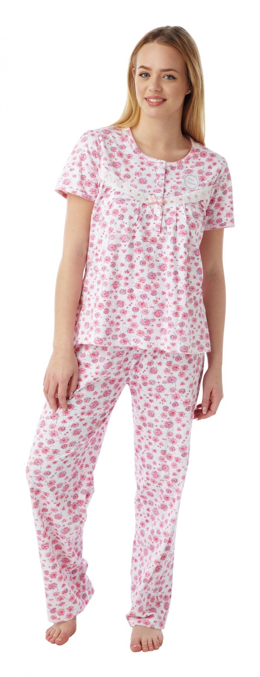 Ladies 100% cotton dandelion print pyjama Ma07661