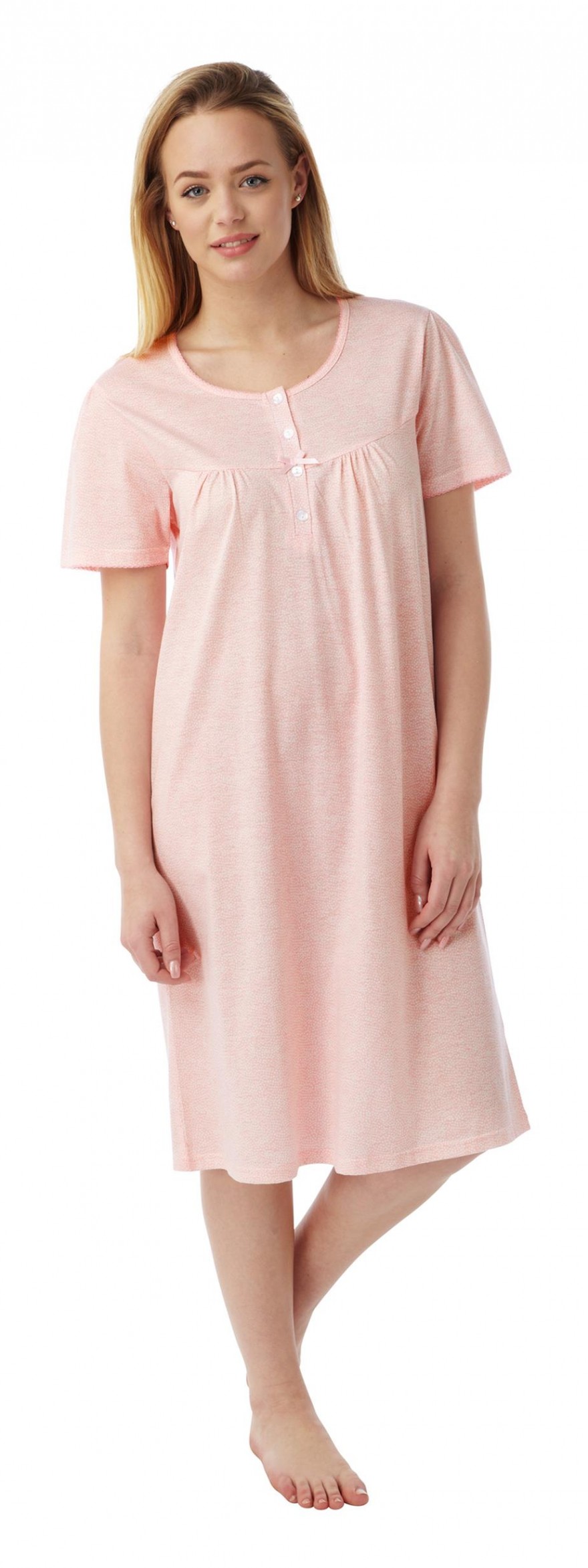 Ladies knitted spot nightdress Ma09358