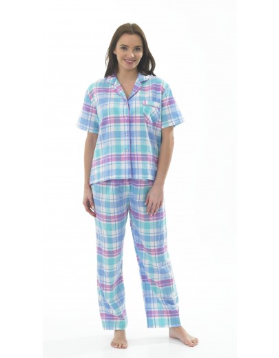Ladies Check short sleeved pyjama In05296