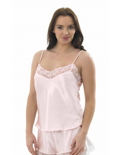 Ladies Satin Lace Cami Top Ma04133