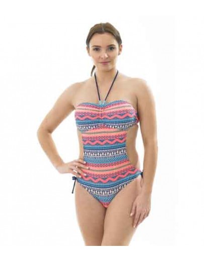 ladies aztec neon swimsuit Ho02733