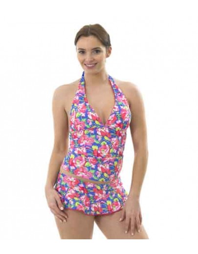 Ladies summer floral frill tankini Ho02740