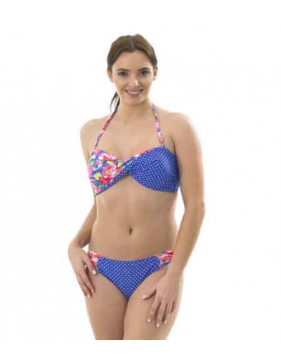 Ladies twisted floral spot bikini Ho02742