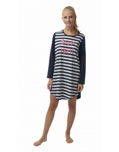 Ladies Striped nightshirt In06448