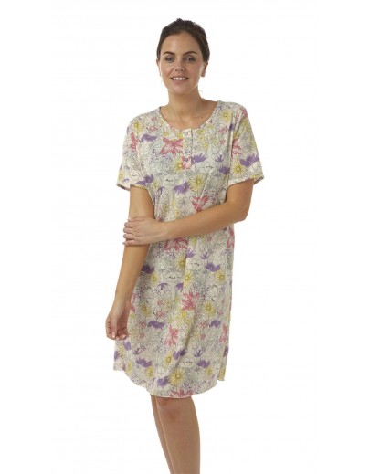 Ladies knitted plus size short nightdress In08572