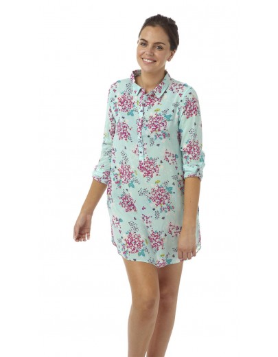 Ladies woven collar nightdress In08585