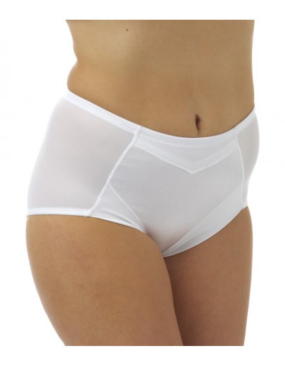 Ladies satin panel extra firm control brief MAK13