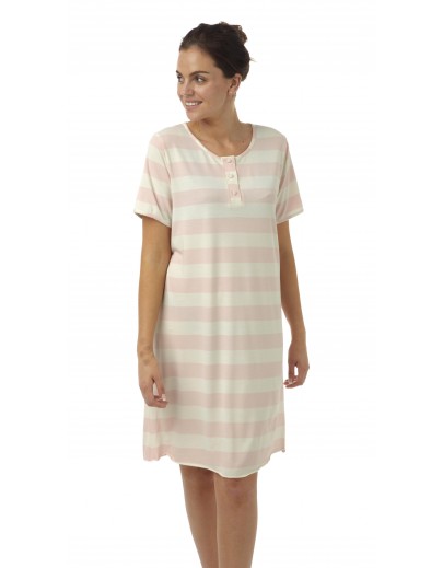 Ladies knitted plus size short nightdress In08578