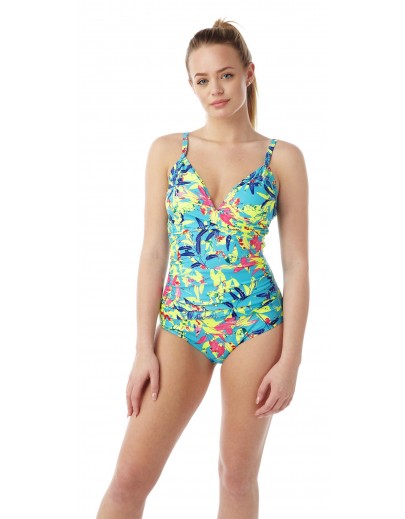 Ladies leaf floral swimsuit Oy07812