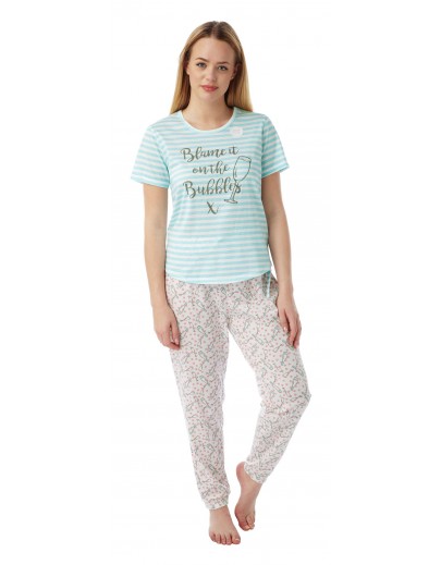 Ladies Champange print Pyjama In07658