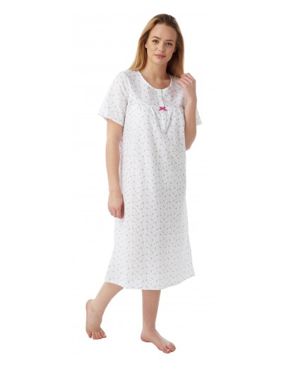 Ladies floral seersucker nightdress Ma07653